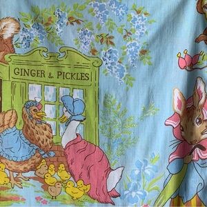 Vintage Peter Rabbit Beatrix Potter Twin Flat & Fitted Bedsheets Made in USA